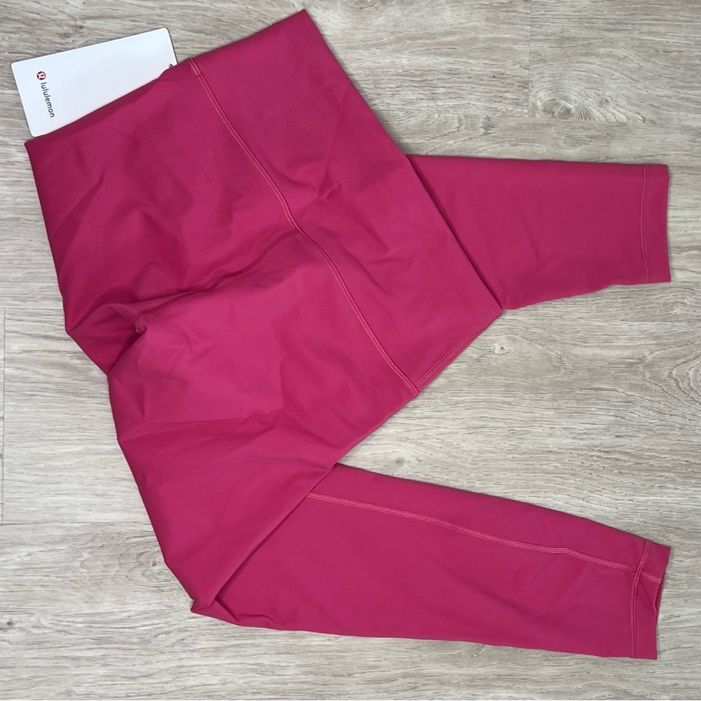 Lululemon Wunder Train 25” High Rise Leggings Raspberry Coulis Size 8 NWT - Picture 2 of 4